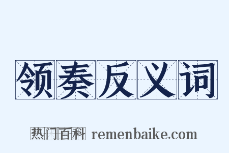 领奏反义词是什么意思的图片